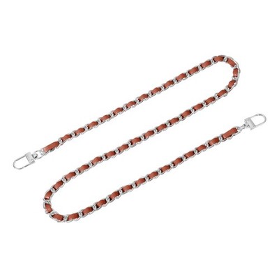 32\'' Bag Strap with Shoulder Buckles (Brown + Silver)