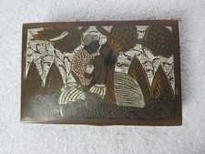 Atemberaubende Schmuckschatulle aus Metall mit Gravur aus Pakistan * 13 cm x 8,5 cm x 3 cm
