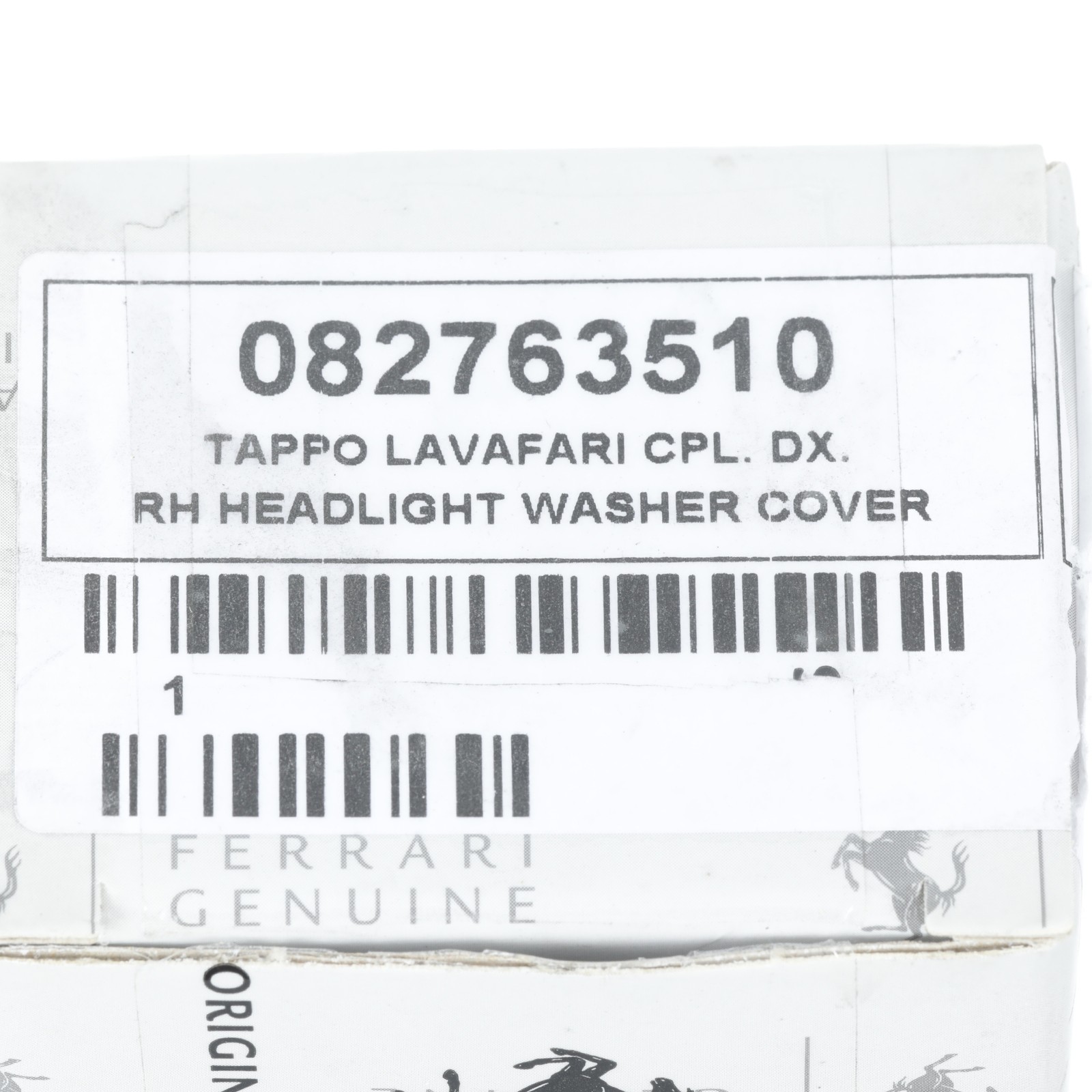 GENUINE Ferrari 458 Italia / Spider Right Headlight Washer Trim Cover 82763510