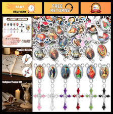 DIY Rosary Making Kit - Cross  Center Medal Charms, Crucifix Pendant for Jewelr