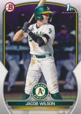 2023 Bowman Draft #BD-121 JACOB WILSON - 1st Rookie - Oakland Athletics A's