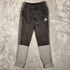 Adidas Essentials Melange French-Terry Joggers Mens Medium HK2899 Black Gray EUC