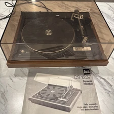 DUAL CS 1237 TURNTABLE VINTAGE - Tested , Works