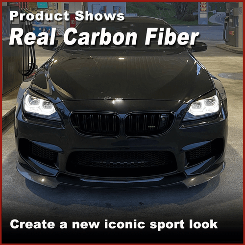 Se adapta a BMW F06 F12 F13 M6 2013-19 alerón delantero de carbono labio del alerón labio delantero - Imagen 2 de 10