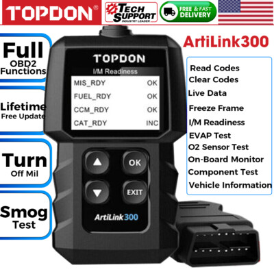 TOPDON Car Fault Code Reader Engine Diagnostic Scanner Reset Tool OBD2 CAN EOBD