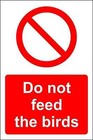 METAL SIGN Please Do not feed the birds metal park safety sign