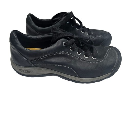 Keen Damen schwarz Leder Schnürschuhe Wanderschuhe Größe 7,5 - Bild 1 von 9