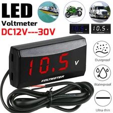 LED 12V ~ 30V Digital Display Voltmeter Car Motorcycle Voltage Gauge Panel Meter