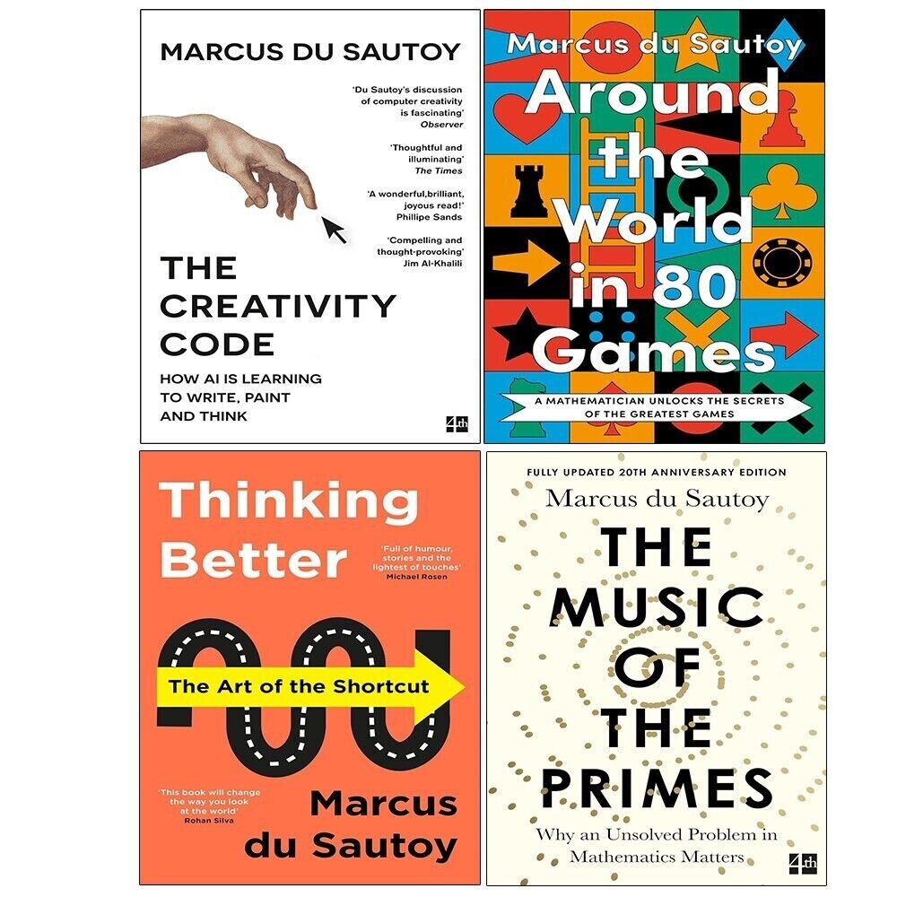 Marcus du Sautoy Collection 4 Books Set Around World in 80 Games (HB),Creativity