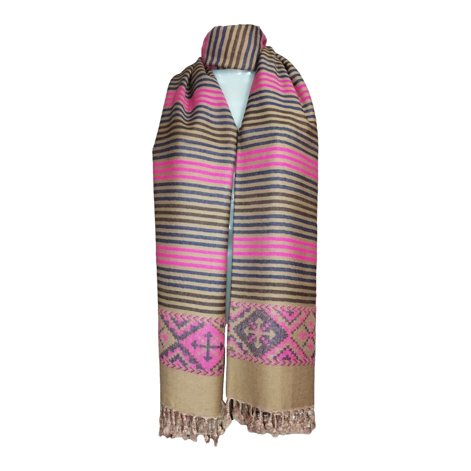 Bufandas y estolas a rayas de Cachemira para Mujeres