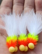 3 X Tequila BLOB/BOOBIE LURE Flies On Size 10 barbless hooks Tied In The UK.