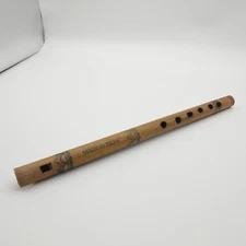 Vintage Painted Wooden 6 Hole Flute Made in India Tested, works.