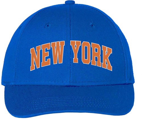 New York Embroidered Baseball Cap | NY Basketball NYC Ball Team Colors Hat