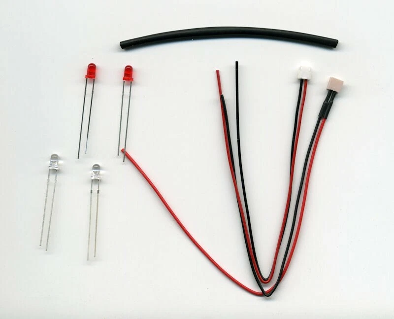 MARKENLOS LED Beleuchtungs Kit, Warmweiß, rot, für Carrera Evo, Digital Platinen 1:24/1:32