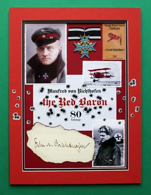 MANFRED VON RICHTHOFEN AUTOGRAPH masterly display WW1 Red Baron