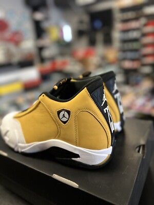 Size 9.5 Nike Air Jordan 14 Retro Light Ginger Black White 487471