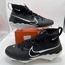 Nike Alpha Huarache NXT Black White Baseball Metal Cleats DJ6517-001 Mens 11