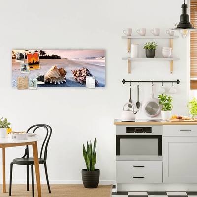 Magnetwand Von Banjado – 30x75 Cm Mit Motiv, Inkl. 4 Magneten & Montageset Für Küche, Büro Oder Kinderzimmer