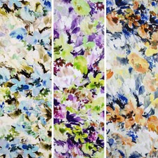 Tessuto jersey viscosa stampa digitale acquerello floreale fiore Dunholme corte