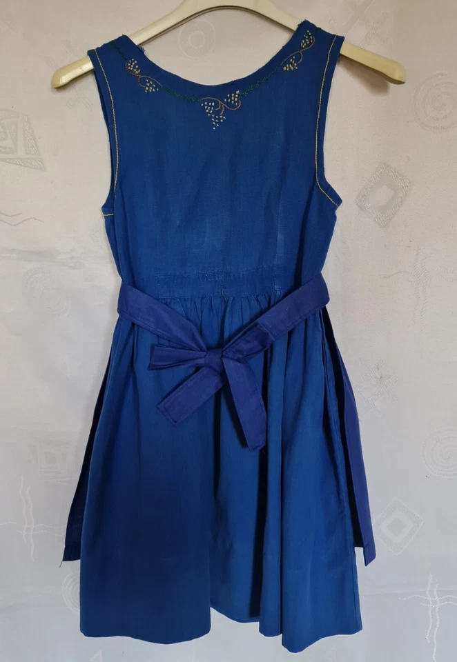 ВИНТАЖНОЕ ПЛАТЬЕ РУЧНОЙ РАБОТЫ TRACHTEN OKTOBERFEST DIRNDL TYROL ДЕВОЧКА РАЗМЕР: США 4/ЕС 104 - Изображение 3 из 4