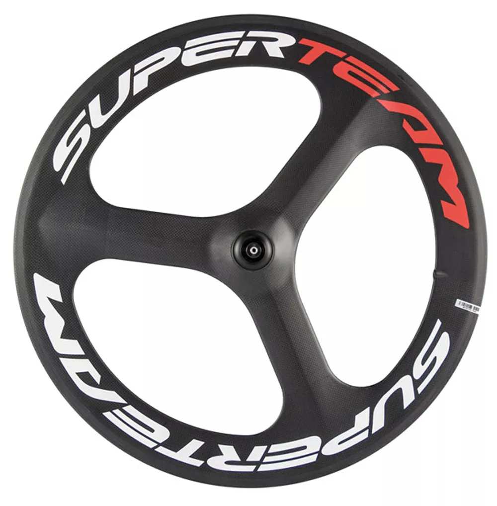 Superteam Tri Spoke Wheel Bicycle Front/Rear Road/Track Bike 3 Spoke Wheels 700C