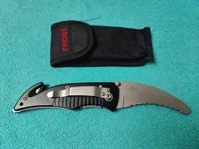 FROST CUTLERY PRUNING LINERLOCK HUNTING  KNIFE WITH SHEATH/POUCH