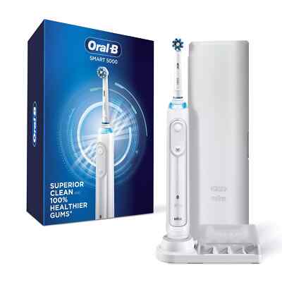 Oral-B Smart 5000 Rechargeable Electric Powered Toothbrush With Travel Case