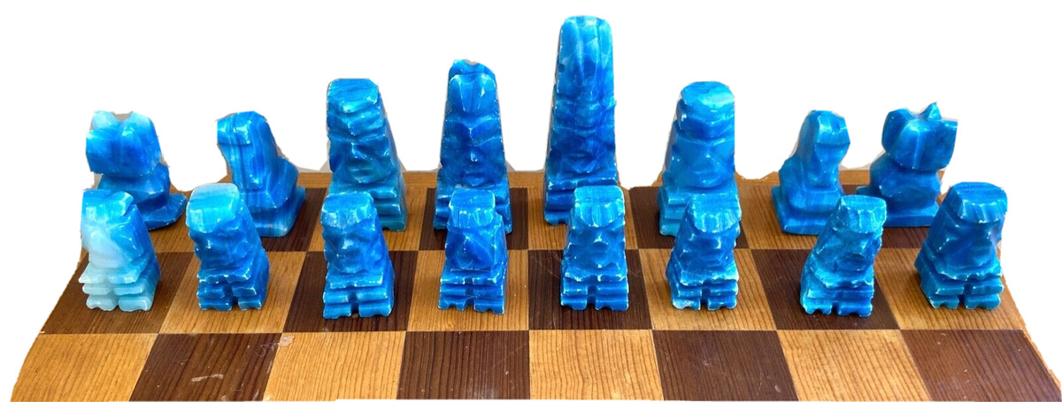 Vintage Aztec Mini Marble Chess Set – The Apartment TO