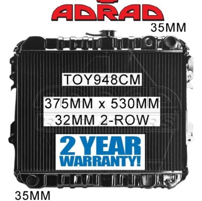 Rn40 Radiator fits TOYOTA HILUX RN30 RN46 1978-1984 PETROL MANUAL BRASS RADIATOR ...