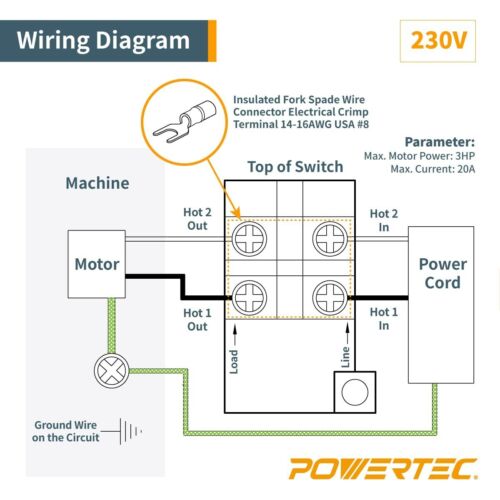 On Off Switch Start Stop Single Phase Push Button Motor Electric 20-35A 110/220V - Picture 7 of 7