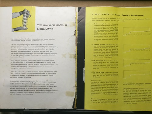 Vtg Monarch Machine Tool Co Catalog 1958 Mona-Matic Laths Model 21 - Bild 2 von 6