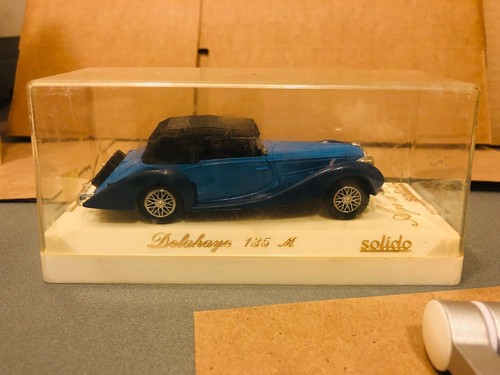 1/43 VINTAGE SOLIDO #4048 1938 DELAHAYE 135 M BLUE AND BLACK - Picture 5 of 6