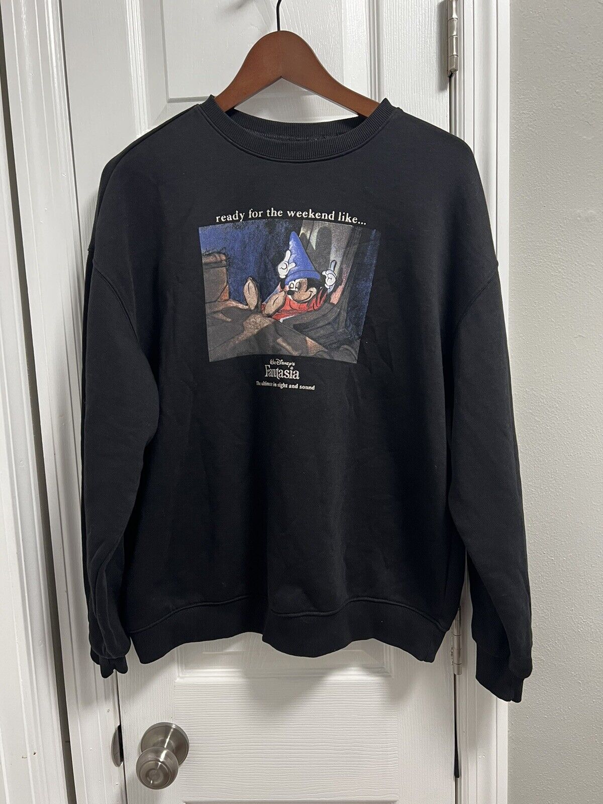 Disney Fantasia Womens Sweatshirt Size Small  Bla… - image 1