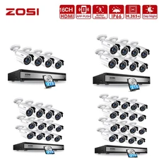 ZOSI H.265+16CH 5MP Lite DVR 1080P CCTV Home Security Camera System Night Vision