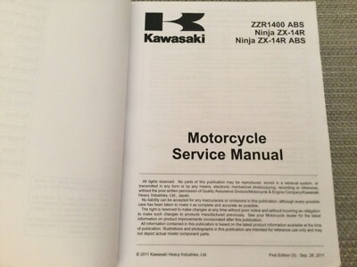 2012 ZX-14R Service Manual Ninja ZZR1400 ZX-14 R ABS 99924-1450-31