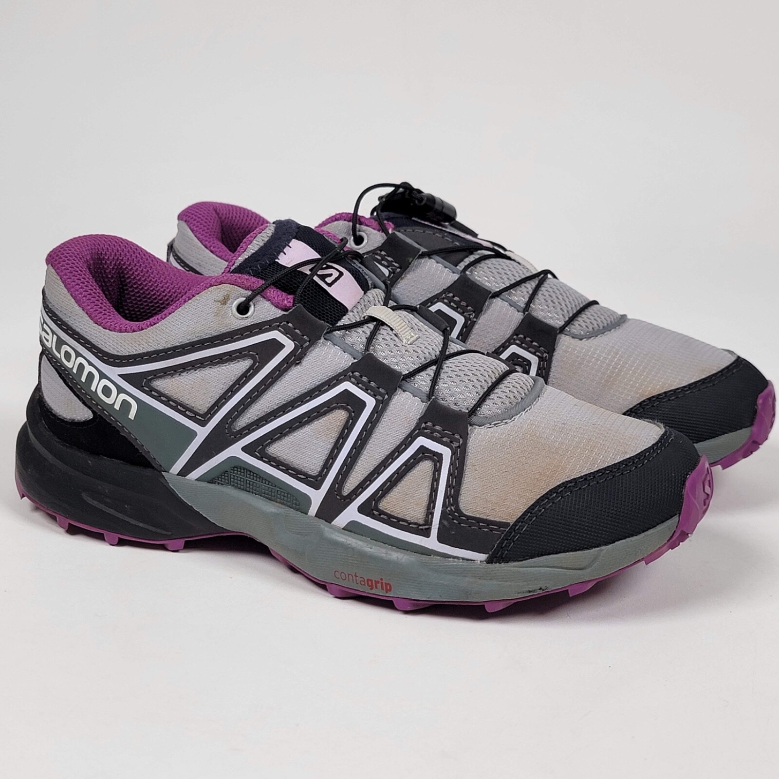 Scarpe da ginnastica Salomon da donna taglia 4 US 36 grigio viola escursionismo trail