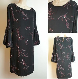 bell sleeve smock dress