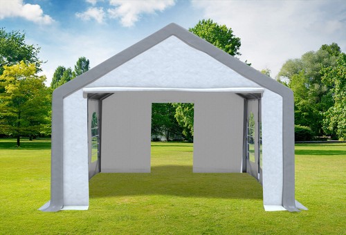 Partyzelt 4x6m Grau Weiß PVC Festzelt Pavillon wasserdicht Profi Modular Event - Bild 2 von 12