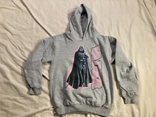 Star Wars Darth Vader Graphic Print Pink On Grey Sweatshirt Hoodie Youth SMALL
