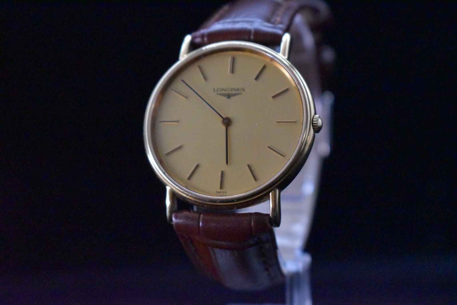 LONGINES La Grande Classique L4.637.2 Gold Quartz Roman Mens Watch [N MINT] W148