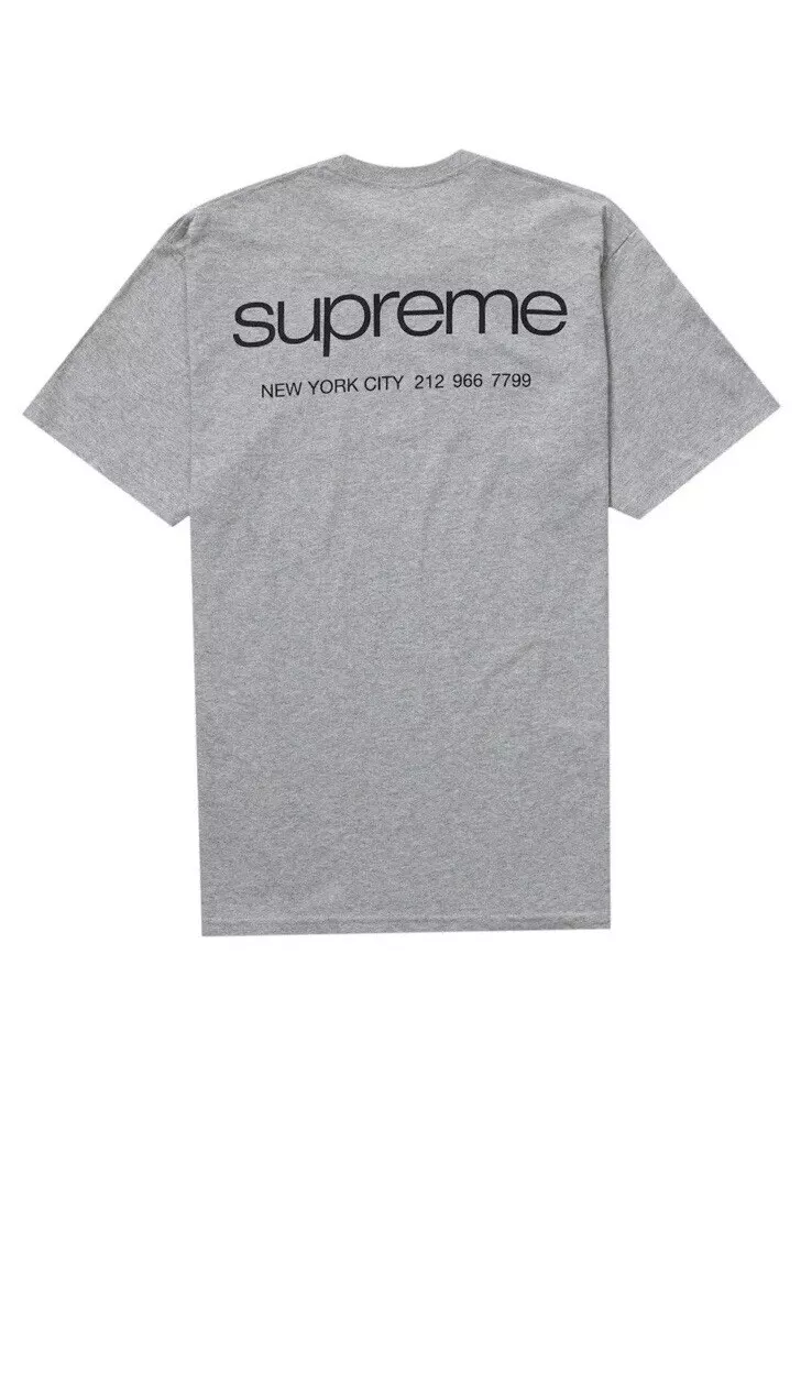 T shirt gris bruyère FW23 Supreme NYC neuf petite taille