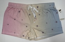 NWT Women s P.J. Salvage Pink Yellow Blue Stars Pajama Sleep Shorts Medium