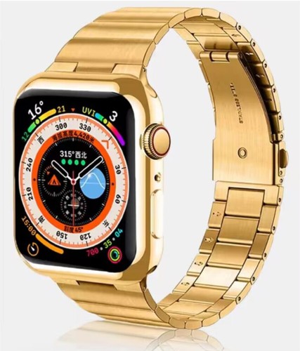 For Apple Watch Series 9 45mm S9 Watch Band Metal Stainless Steel Bracelet Strap - Picture 9 of 16