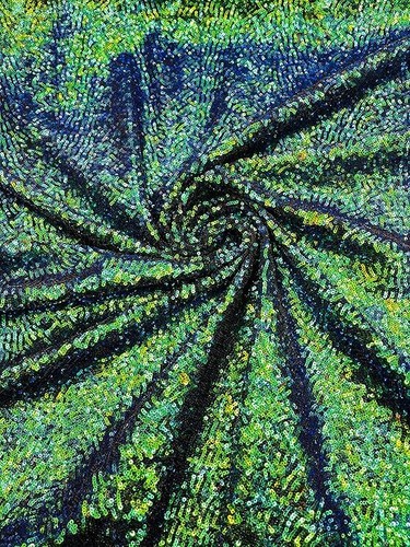 Mini Glitz Sequins on a 4 Way Stretch Spandex Fabric- Sold by The Yard. - Picture 10 of 20