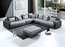 DIVANO SALOTTO MEGA SOFA TESSUTO ANGOLARE SOFA AMERICANO SOGGIORNO E CUSCINI ITA