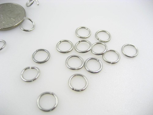 50 Stck. Silber 9 mm große offene Springen extra dick Biegering Schmuck Fundstücke  - Bild 10 von 11