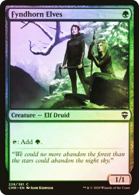 MTG FOIL Fyndhorn Elves  - Commander Legends #228