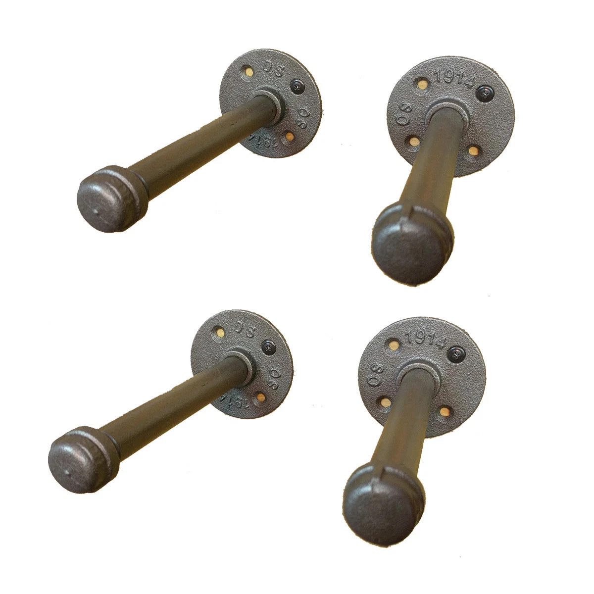 4 Floating Shelf Pipes DIY (diff sizes) steampunk urban industrial decor
