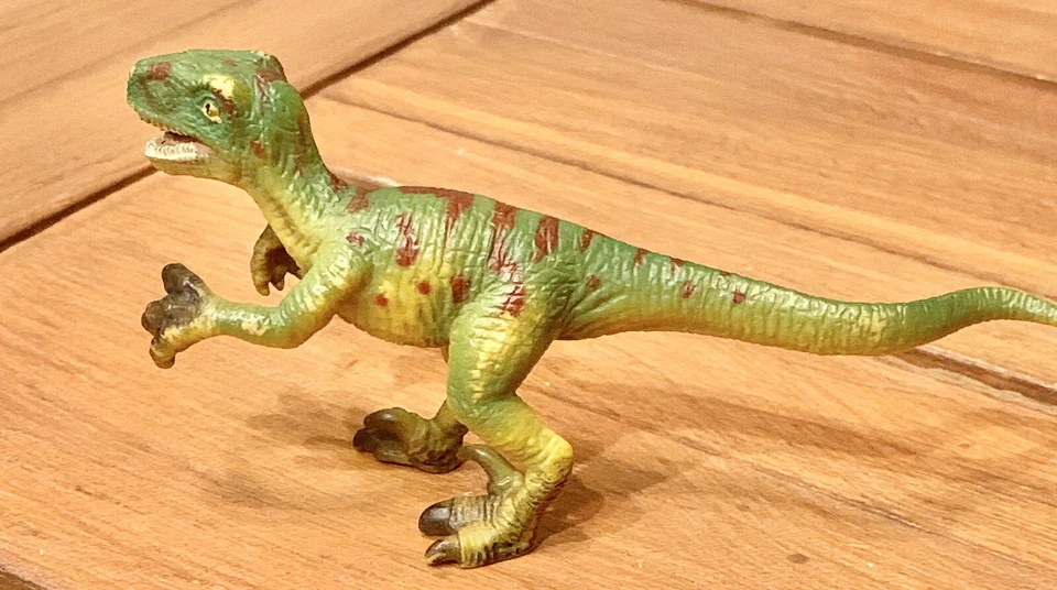 Figura animal Schleich verde Velociraptor 14509 réplica jurásica realista Foto 3 de 4