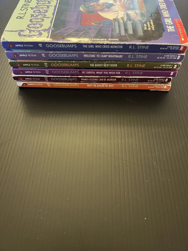 Lot 6 Vtg Goosebumps Books 1993 # 8 9 10 12 13 17 Monster Camp Ghost Piano Bees - Image 3 of 4
